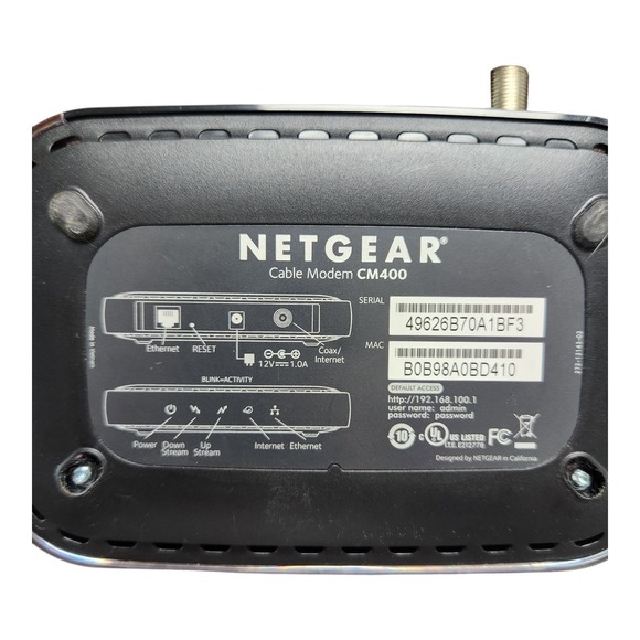 Netgear Modem CM400 Nighthawk AC1750 Router Power Cords Included Not Tested - Picture 4 of 9